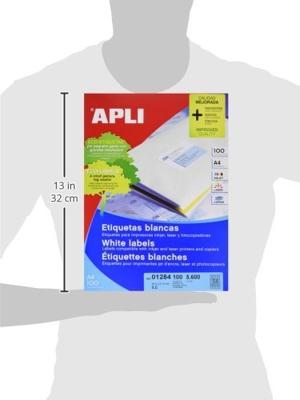 Apli witte etiketten ft 52,5 x 21,2 mm (b x h), 5.600 stuks, 56 per blad (1284) Apli witte etiketten ft 52,5 x 21,2 mm (b x h), 5.600 stuks, 56 per blad (1284)