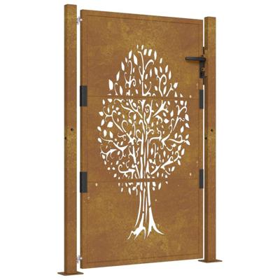 VidaXL Poort 100x125 cm boomontwerp cortenstaal VidaXL Poort 100x125 cm boomontwerp cortenstaal