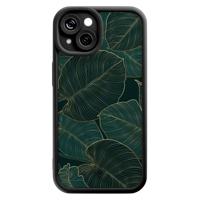 iPhone 15 zwarte case - Monstera leaves - thumbnail