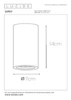 Lucide GIPSY - Plafondspot - Ø 7 cm - 1xGU10 - Wit - thumbnail