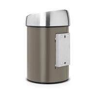 Brabantia Touch Bin Afvalemmer - wand - 3 liter - kunststof binnenemmer - matt steel fingerprint proof 378645 - thumbnail