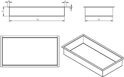 Saqu Shine inbouwnis 60x7x30cm mat zwart