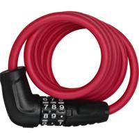 Abus cijfer spiraal kabelslot 150cm rood - thumbnail