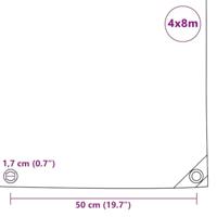 VidaXL Dekzeil 650 g/m² 4x8 m grijs - thumbnail