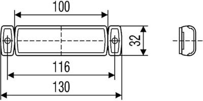 Hella Markeringslicht Open kabeleinden Markeringslicht Voor 24 V