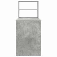 Bureau met plank Betongrijs 113 x 54 x 120 cm Bewerkt hout - thumbnail