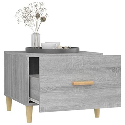 Salontafel 50x50x40 cm bewerkt hout grijs sonoma eikenkleurig Salontafel 50x50x40 cm bewerkt hout grijs sonoma eikenkleurig