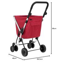 Winkelwagen Playmarket 24960C 353 WEGO Rood - thumbnail