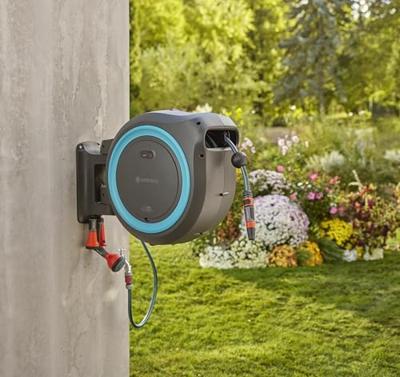 Gardena Wandslangenbox PowerRoll XL | Incl. 18V accu + lader - 18640-20 - thumbnail