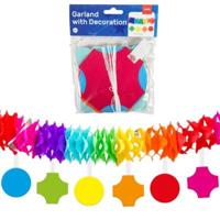 Folat slinger met onderhangers party 4 m | 24 stuks - thumbnail