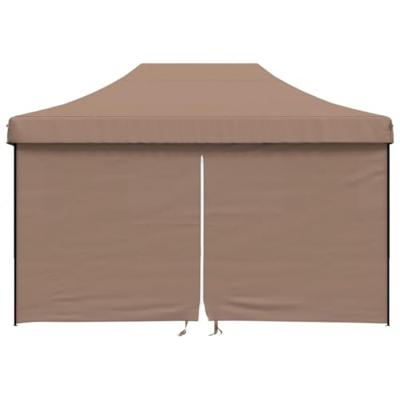VidaXL Partytent inklapbaar pop-up met 4 zijwanden bruin VidaXL Partytent inklapbaar pop-up met 4 zijwanden bruin