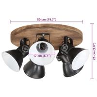 VidaXL Plafondlamp 25 w e27 50x50x25 cm zwart - thumbnail