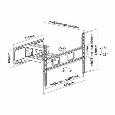 TV houder Aisens WT70TSLE-023 40 kg - thumbnail