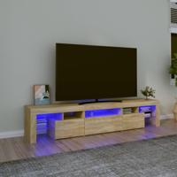 Tv-meubel met LED-verlichting 200x36,5x40cm sonoma eikenkleurig - thumbnail