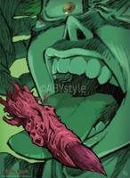 Poster Jujutsu Kaisen - Itadori Eating a Finger 38x52cm - thumbnail