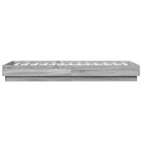Bedframe met LED-verlichting grijs sonoma eikenkleur 75x190 cm - thumbnail