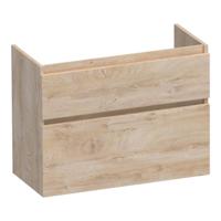 Brauer Delight - Onderkast Ondiep - 80 cm - met 2 Softclose Lades Greeploos en 1 Sifon Uitsparing - Forest Wheat - thumbnail