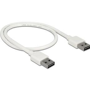 Delock 85192 Kabel EASY-USB 2.0 Type-A male > EASY-USB 2.0 Type-A male 0,5 m wit