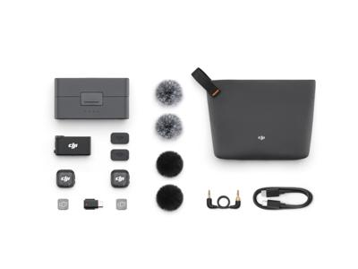 DJI Mic 3 (2 TX + 1 RX + Oplaadetui), draadloze microfoon voor iPhone/camera/Android, ultralicht, adaptieve versterkingsregeling voor gebalanceerd volume, voor 28 uur gebruik, vlog