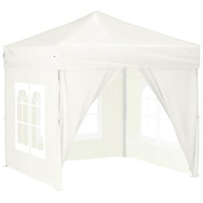 Partytent inklapbaar met zijwanden 2x2 m crmekleurig Partytent inklapbaar met zijwanden 2x2 m crmekleurig