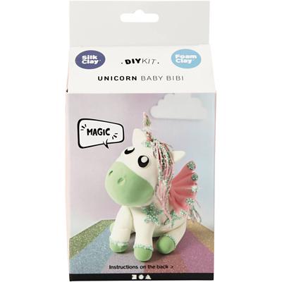 Silk Clay Funny friends, unicorn, groen, 1 doos