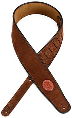 Levys Leathers MSS3-BRN lederen suède gitaarband, bruin Levys Leathers MSS3-BRN lederen suède gitaarband, bruin