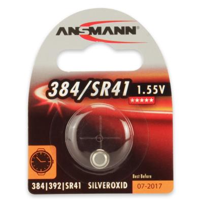 Ansmann Knoopcel 384 1.55 V 1 stuk(s) 25.2 mAh Zilveroxide Silberoxid Knopfzelle SR41 / SR736 / 384 / 392