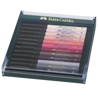 Faber Castell Tekenstift Pitt Artist Pen Brush - set 12 stuks - Skin