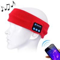 Knitted Bluetooth Headsfree Sport Music Headband with Mic for iPhone / Samsung and Other Bluetooth Devices(Red) - thumbnail