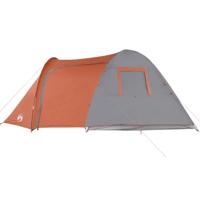 Tent 6-persoons 466x342x200 cm 185T taft grijs en oranje - thumbnail