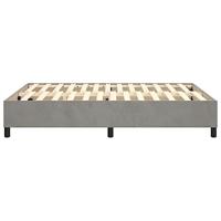 Boxspringframe fluweel lichtgrijs 140x200 cm - thumbnail