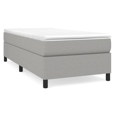 Boxspring bed 100x200 cm stof lichtgrijs