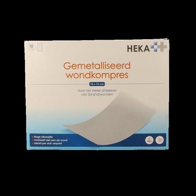 Heka Klein Wondkompres gemetalliseerd 10 x 12cm steriel 10 Stuks Heka Klein Wondkompres gemetalliseerd 10 x 12cm steriel 10 Stuks