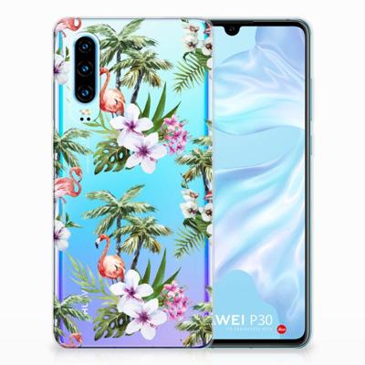 Huawei P30 | TPU Hoesje | Flamingo Palms