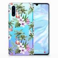 Huawei P30 | TPU Hoesje | Flamingo Palms - thumbnail