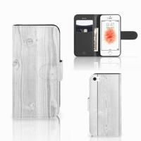 Apple iPhone 5 | 5s | SE | Book Style Case | White Wood - thumbnail