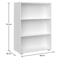Boekenkast Vela Wit met 3 opbergvakken - thumbnail