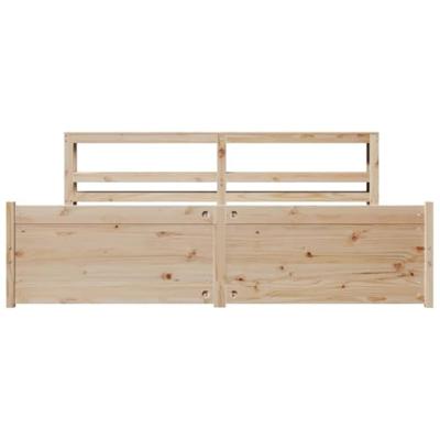 Bedframe met hoofdbord massief grenenhout 180x200 cm