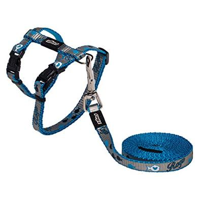 Rogz Catz ReflectoCat lijn en harnas, blauw