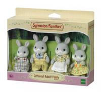 Set Poppen Sylvanian Families Family Gray Rabbit - thumbnail
