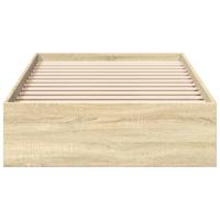 Bedframe met lades bewerkt hout sonoma eikenkleurig 90x190 cm - thumbnail