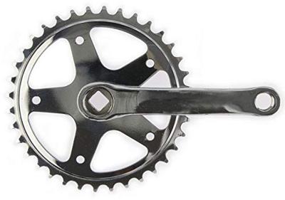 Crankstel 36T Vinty 1/8" spieloos 130mm staal - zilver Crankstel 36T Vinty 1/8" spieloos 130mm staal - zilver