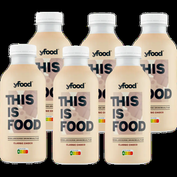 YFood Gebalanceerde Drinkmaaltijd Classic Choco 6 x 500 ml bij Jumbo