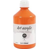 Creativ Company Acryl verf, semi-glanzend, semi-transparant, oranje, 500 ml/ 1 fles - thumbnail