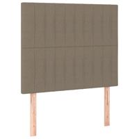 Hoofdborden 4 st 72x5x78/88 cm stof taupe - thumbnail