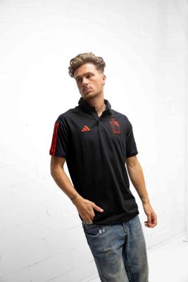 België Polo Senior 2022-2023 - Maat XL - Kleur: Zwart | Soccerfanshop