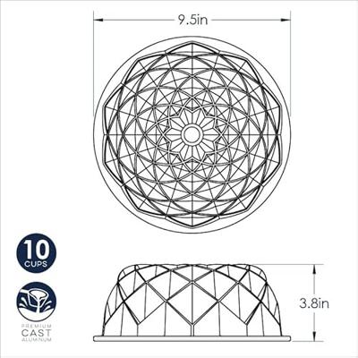 Nordic Ware Tulband / Bakvorm - Jubilee Bundt Goud - Gietaluminium - ø 25 cm / 2.4 liter