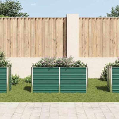 Plantenbak verhoogd 160x40x77 cm gegalvaniseerd staal groen