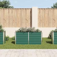 Plantenbak verhoogd 160x40x77 cm gegalvaniseerd staal groen - thumbnail
