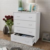 VidaXL Dressoir met 4 lades 60x30,5x71 cm wit - thumbnail